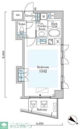 オーキッドレジデンス六本木の物件間取画像